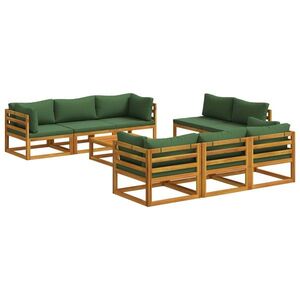 Imagine vidaXL Set lounge de grădină modular, 9 piese natural