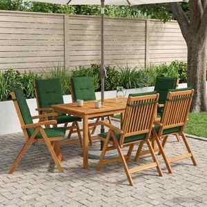 Imagine vidaXL Set de dining pentru grădină, 7 piese natural