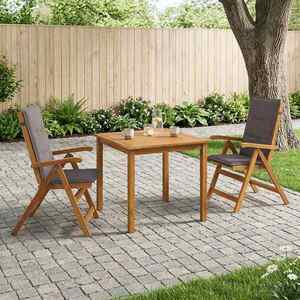 Imagine vidaXL Set de dining pentru grădină, 3 piese natural