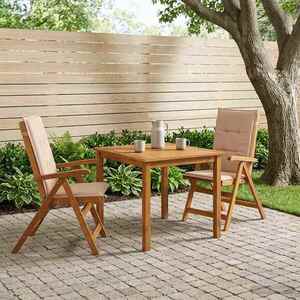 Imagine vidaXL Set de dining pentru grădină, 3 piese natural