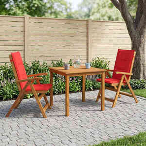 Imagine vidaXL Set de dining pentru grădină, 3 piese natural