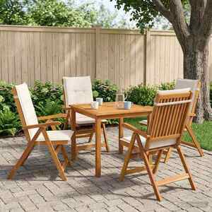 Imagine vidaXL Set de dining pentru grădină cu 5 piese natural