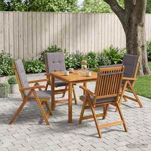 Imagine vidaXL Set de dining pentru grădină cu 5 piese natural