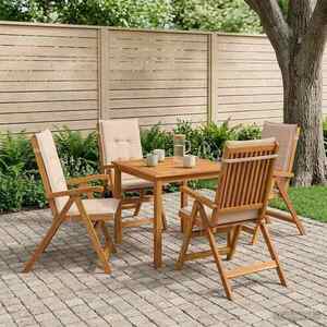 Imagine vidaXL Set de dining pentru grădină cu 5 piese natural