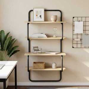 Imagine vidaXL Raft de perete cu 4 niveluri Stejar Sonoma 60 x 24, 5 x 104 cm