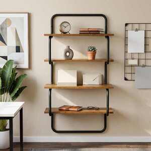 Imagine vidaXL Raft de perete cu 4 niveluri Lemn vechi 60 x 24, 5 x 104 cm