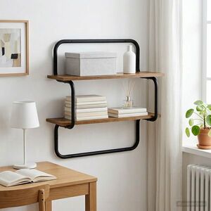 Imagine vidaXL Raft de perete cu 2 niveluri Lemn vechi 40 x 24, 5 x 61 cm