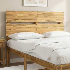 Imagine vidaXL Tăblie de pat cu margini naturale ROSTOCK Alb 160 cm