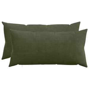 Imagine vidaXL Husă pentru pernă 2 pcs HEERLEN Verde 40 x 80 cm cord