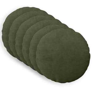 Imagine vidaXL Husă pentru pernă 6 pcs HEERLEN Verde Ø 40 cm cord