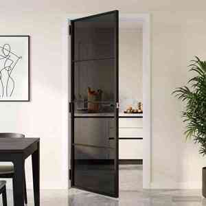 Imagine vidaXL Ușă de interior 83 x 201, 5 cm Sticlă Temperată și Aluminiu