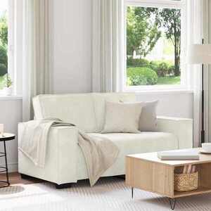 Imagine vidaXL Canapea cu 2 locuri, crem, 160x78x84 cm, catifea