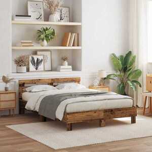 Imagine vidaXL Cadru de pat Lemn vechi 140 x 200 cm Lemn prelucrat