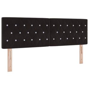 Imagine vidaXL Tăblie cap Negru 144 cm Catifea