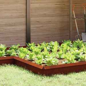 Imagine vidaXL Gard pentru melci 4 buc. 13, 5 x 13, 5 x 25 cm Ruginit