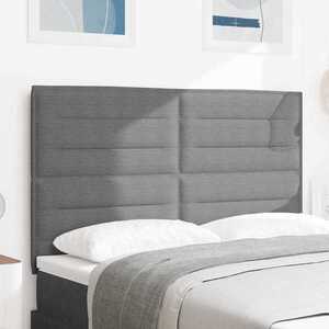 Imagine vidaXL Tăblie cap Gri deschis 160 cm Țesătură din corduroy