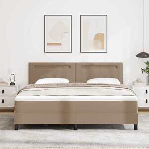 Imagine vidaXL Pat cu arcuri Cappuccino 180 x 200 cm Piele artificială