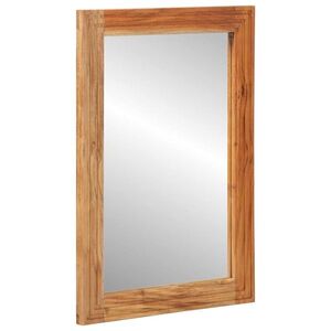 Imagine vidaXL Oglindă pentru baie Pe perete cu oglindă Maro 70 x 50 x 2.5 cm