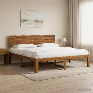Imagine vidaXL Cadru de pat dublu cu spătar ROSTOCK natural 193 x 203 cm