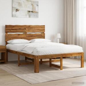 Imagine vidaXL Cadru de pat dublu cu spătar ROSTOCK natural 152 x 203 cm