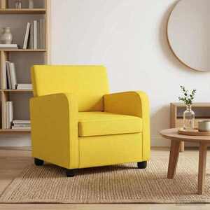 Imagine Fotoliu din material textil, galben