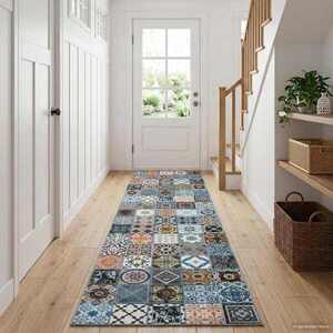 Imagine vidaXL Covor Runner ORIZ 1150 gsm albastru