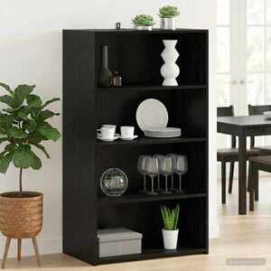 Imagine vidaXL Bufet Stejar Negru 70 x 41 x 124 cm Lemn prelucrat