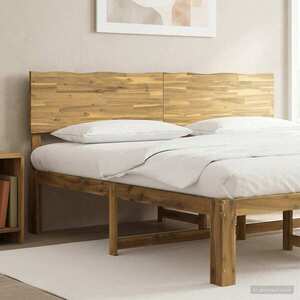 Imagine vidaXL Tăblie de pat cu margini naturale ROSTOCK Alb 200 cm