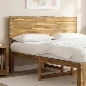 Imagine vidaXL Tăblie de pat cu margini naturale ROSTOCK Alb 160 cm