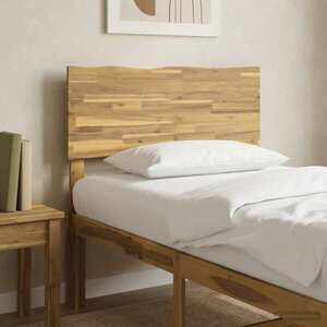 Imagine vidaXL Tăblie de pat cu margini naturale ROSTOCK Alb 100 cm