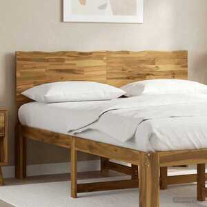 Imagine vidaXL Tăblie de pat cu margini naturale ROSTOCK Alb 160 cm