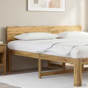Imagine vidaXL Tăblie de pat cu margini naturale ROSTOCK Alb 200 cm