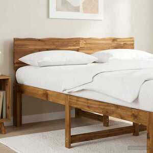 Imagine vidaXL Tăblie de pat cu margini naturale ROSTOCK natural 160 cm