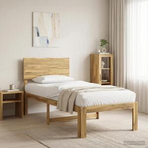 Imagine vidaXL Cadru de pat single cu tablie ROSTOCK Alb 90 x 200 cm