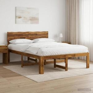 Imagine vidaXL Cadru de pat dublu cu spătar ROSTOCK natural 120 x 190 cm