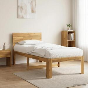 Imagine vidaXL Cadru de pat single cu tablie ROSTOCK Alb 80 x 200 cm