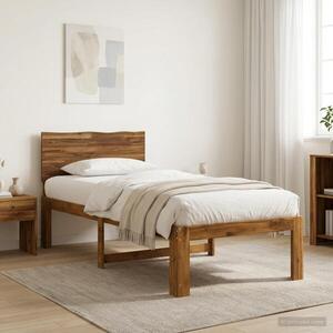 Imagine vidaXL Cadru de pat single cu tablie ROSTOCK natural 75 x 190 cm