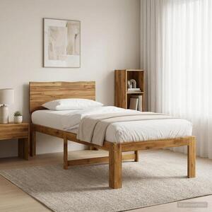 Imagine vidaXL Cadru de pat single cu tablie ROSTOCK natural 80 x 200 cm