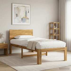 Imagine vidaXL Cadru de pat single cu tablie ROSTOCK Alb 75 x 190 cm