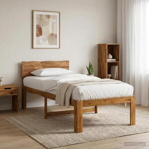 Imagine vidaXL Cadru de pat single cu tablie ROSTOCK natural 80 x 200 cm