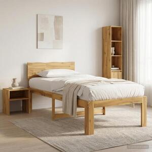 Imagine vidaXL Cadru de pat single cu tablie ROSTOCK Alb 90 x 200 cm