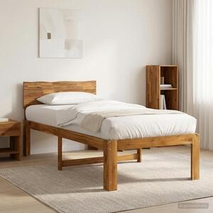 Imagine vidaXL Cadru de pat single cu tablie ROSTOCK natural 100 x 200 cm