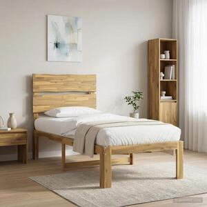Imagine vidaXL Cadru de pat single cu tablie ROSTOCK Alb 75 x 190 cm