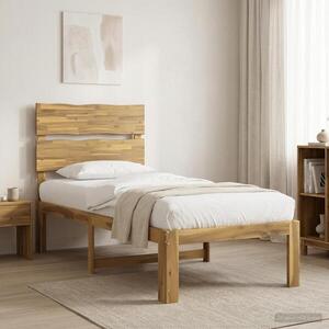 Imagine vidaXL Cadru de pat single cu tablie ROSTOCK Alb 80 x 200 cm