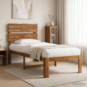 Imagine vidaXL Cadru de pat single cu tablie ROSTOCK natural 100 x 200 cm