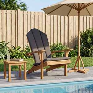 Imagine vidaXL Fotoliu Adirondack pentru grădină natural Lemn solid de tec