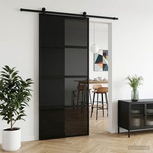 Imagine vidaXL Ușă glisantă 90 x 205 cm Sticlă Temperată și Aluminiu