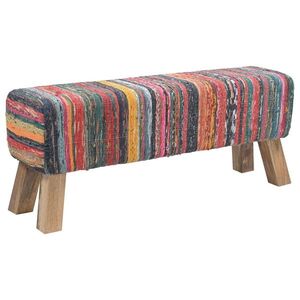 Imagine vidaXL bancă 110 x 30 x 45 cm Piele Naturală Multicolour