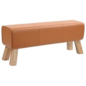 Imagine vidaXL bancă 110 x 30 x 45 cm Piele Naturală Maro