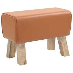 Imagine vidaXL bancă 60 x 30 x 45 cm Piele Naturală Maro